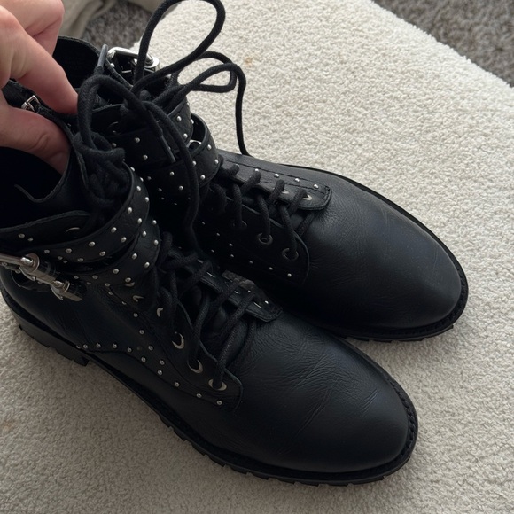 Rebecca Minkoff Women's Jaiden Stud Combat Boots - Picture 3 of 8